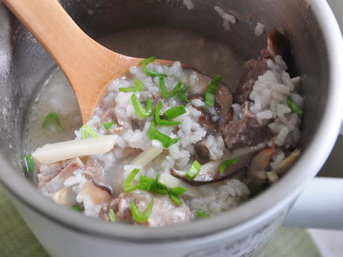 Healthy Millet Porridge with Fresh Bamboo Shoots and Mushroom Ribs·shanxi Millet Qingshui 1 recipe