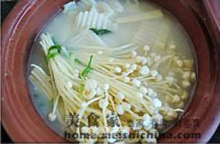 Fish Soup Tofu Golden Needle Pot recipe