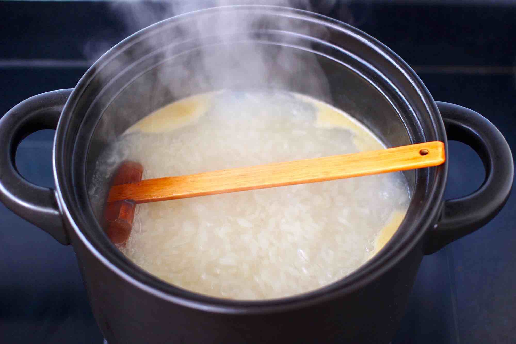 Shrimp and Sea Cucumber Casserole Congee recipe