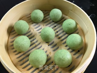 #春食野菜香# Egg Yolk Meat Floss Green Tuan recipe