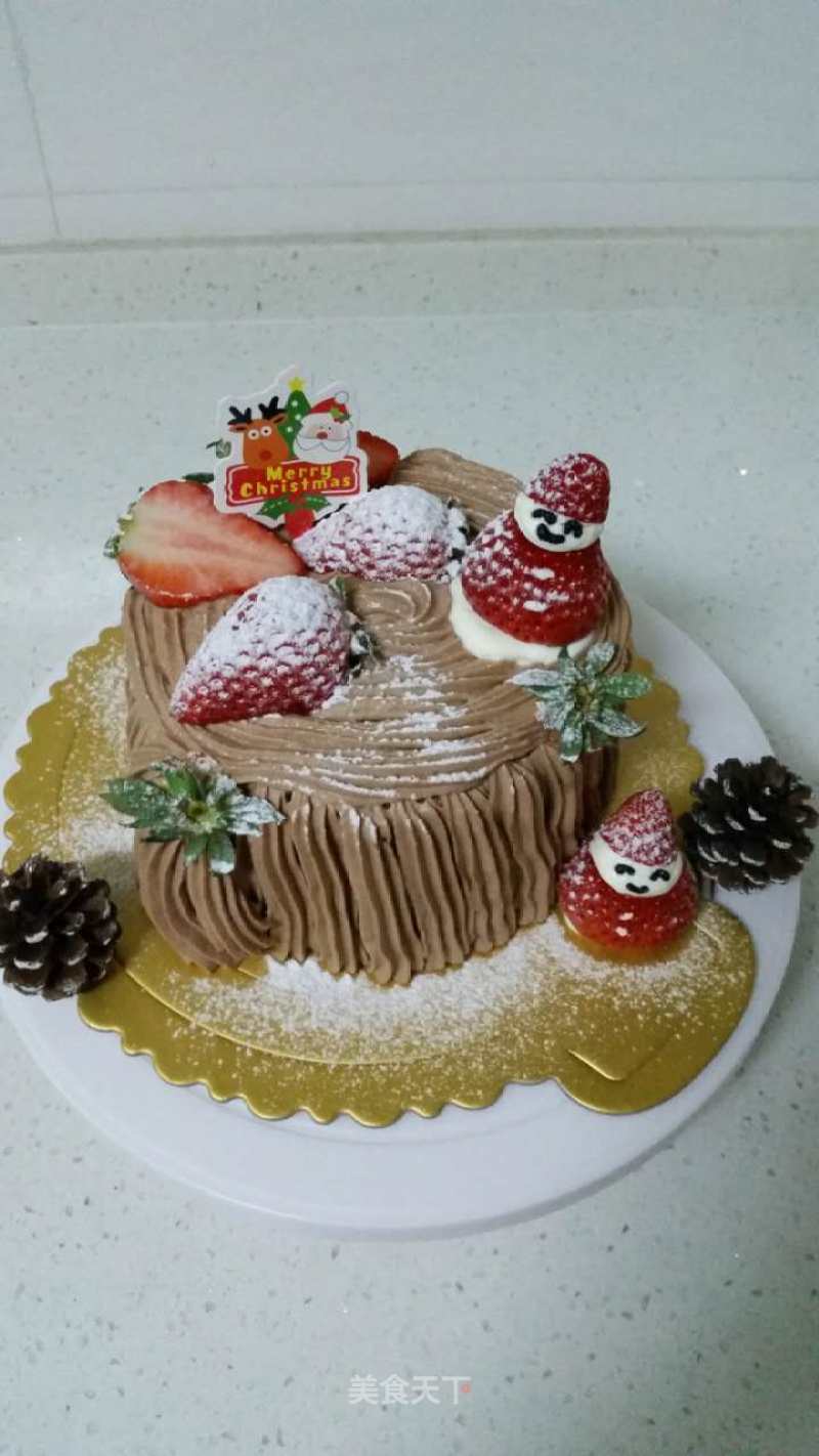 Chocolate Swirl Stump Cake-winning Works of The 2nd Lezhong Baking Competition recipe