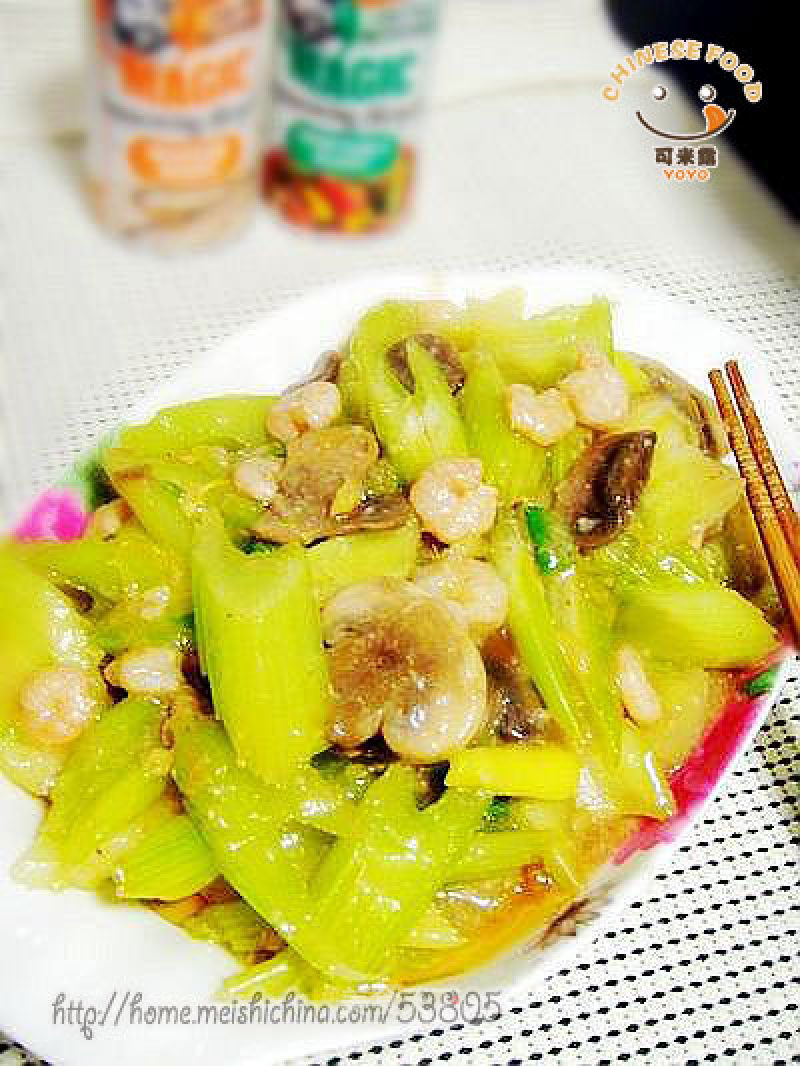 Quick-fried Side Dish for Beauty and Face-lifting---stir-fried Shrimp with Celery recipe