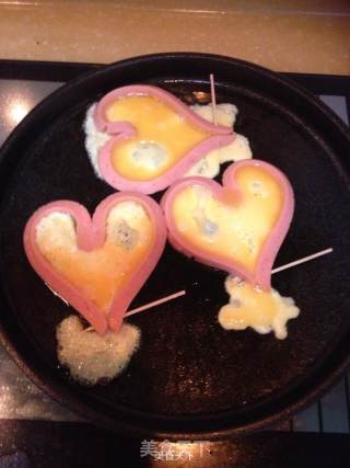 Heart-shaped Ham and Egg recipe