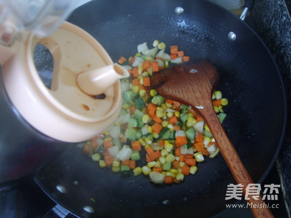 Stir-fried Assorted Dice with Almonds recipe