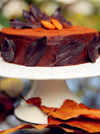 Chocolate Fallen Leaves Cake