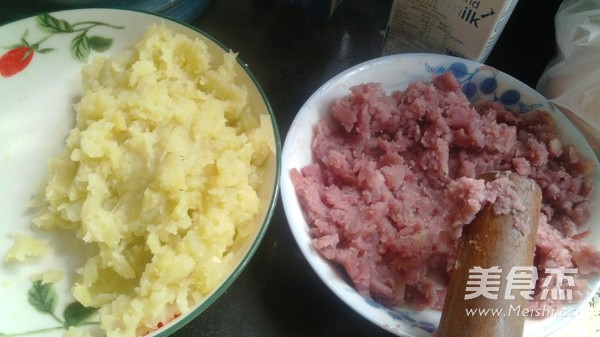 Two-color Creamy Mashed Potatoes recipe