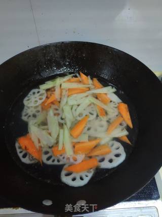 Fried Lotus Root Slices with Bacon recipe