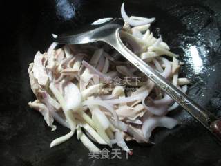 Stir-fried Rice White with Onion Pork Belly recipe