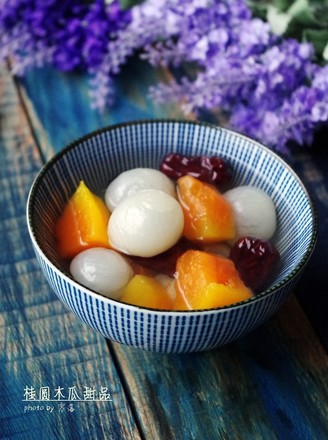 Longan Papaya Dessert recipe