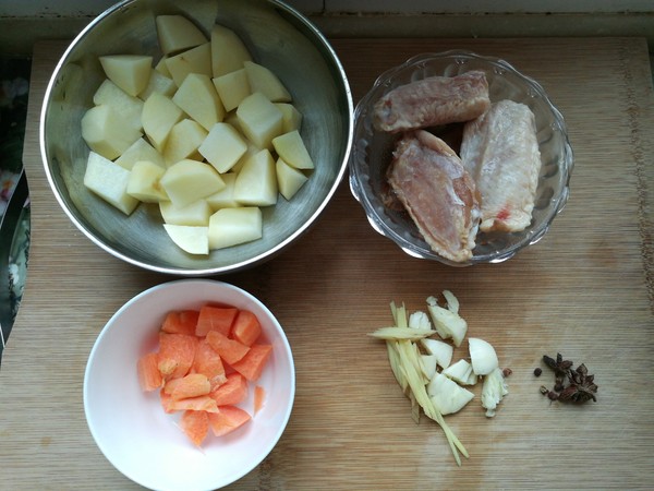 Stewed Potatoes with Chicken Wings recipe