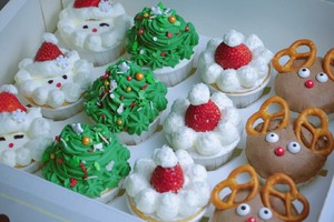 🎄christmas Models｜cupcakes｜super High Value｜super Cute｜christmas Hat｜christmas Tree｜elk｜santa Claus recipe