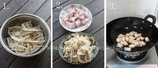Braised Pork Belly with Dried Bamboo Shoots recipe