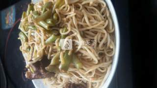 Braised Noodles with Pork Ribs and Beans recipe