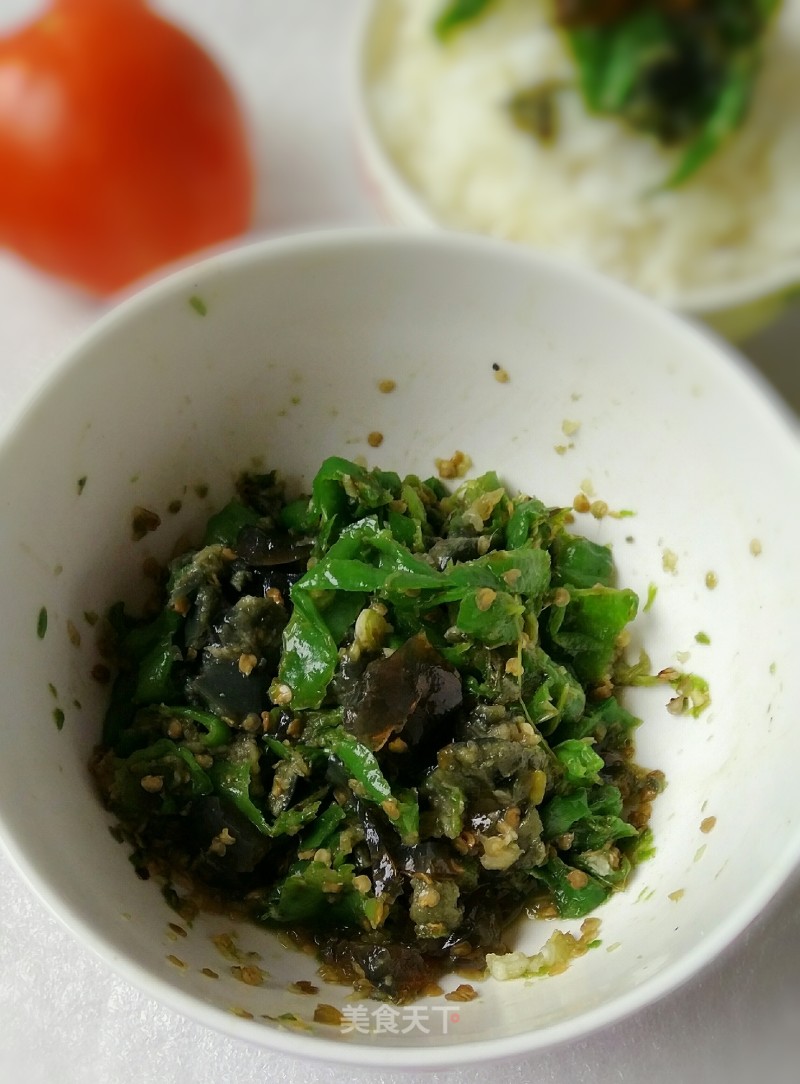 Preserved Eggs and Green Peppers recipe