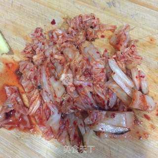 Kimchi Fried Rice Cake recipe