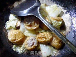 Mushroom Meat and Gluten Boiled Cabbage recipe