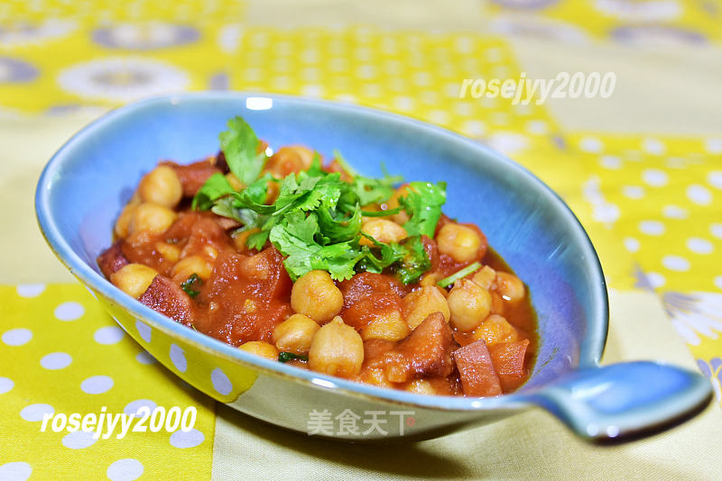 Chickpeas in Tomato Sauce--sweet and Sour Delicacy