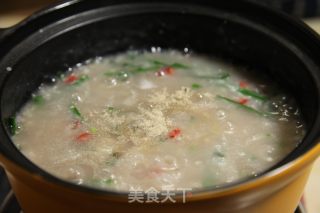 Youjia Fresh Kitchen: Leek Beef Fresh Rice Porridge recipe