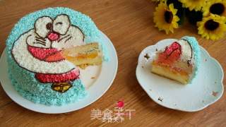 Doraemon Cream Layer Cake recipe