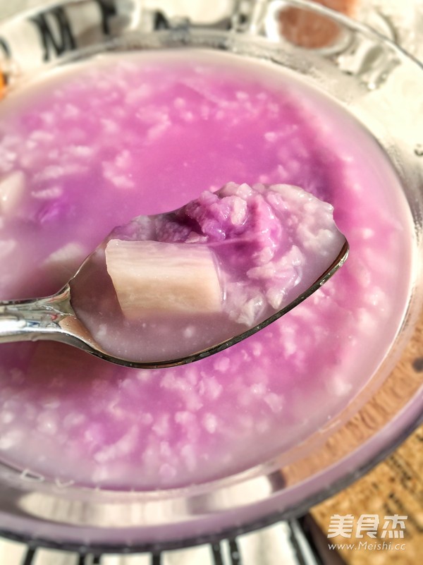 Two-color Yam Health Congee recipe