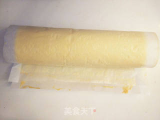 Yellow Peach Cream Cake Roll recipe