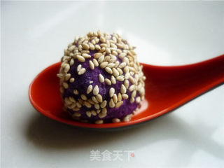 Sweet Bean Paste Purple Sweet Potato Balls recipe