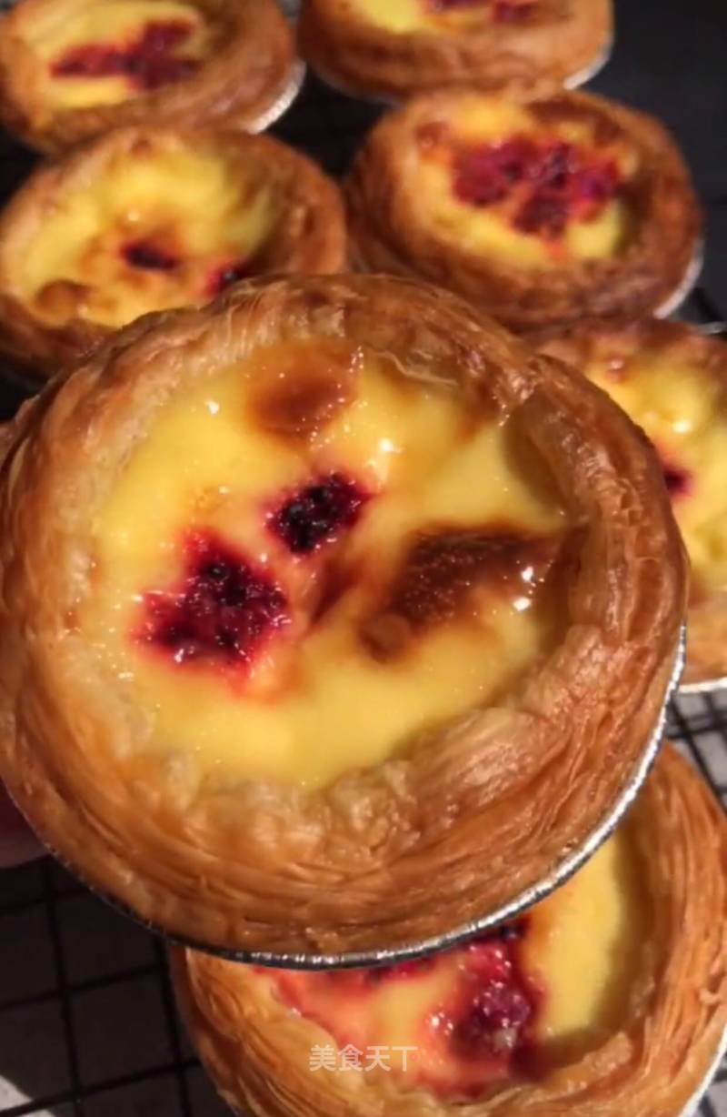 Dragon Fruit Egg Tart recipe