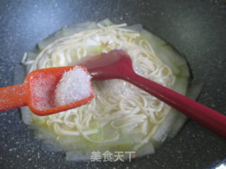 Salted Duck Egg and Winter Melon Noodle Soup recipe