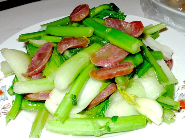 Sausage and Choy Sum recipe