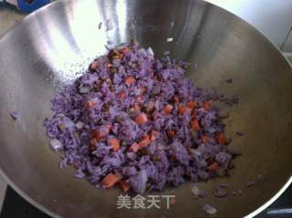 Fried Purple Rice recipe