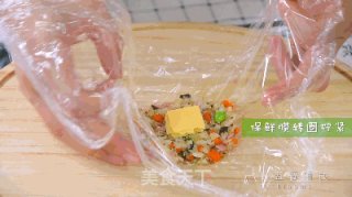 Shrimp, Miscellaneous Vegetables and Cheese Rice Ball Baby Food Supplement, Cooked Rice + Carrot + Cooked Edamame recipe