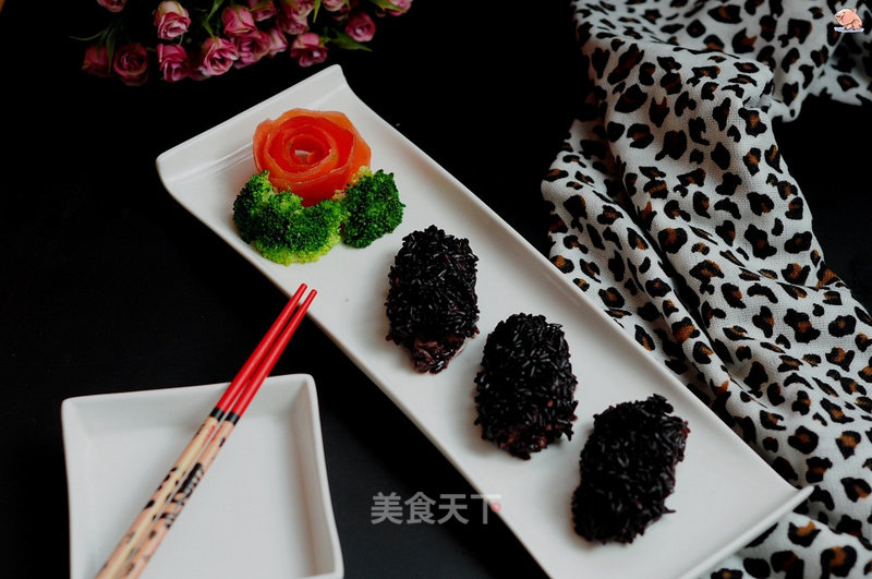 Steamed Spare Ribs with Black Rice recipe