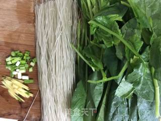 Spinach Stewed Vermicelli recipe