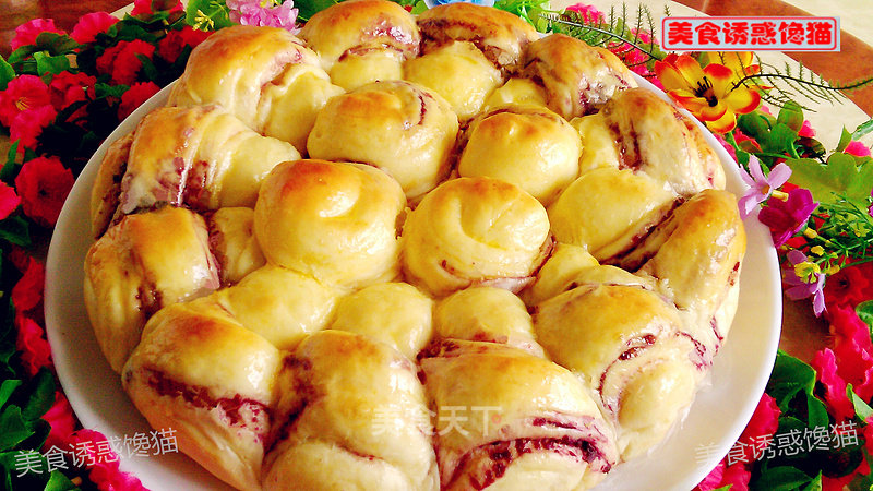 Purple Sweet Potato Flower Loaf