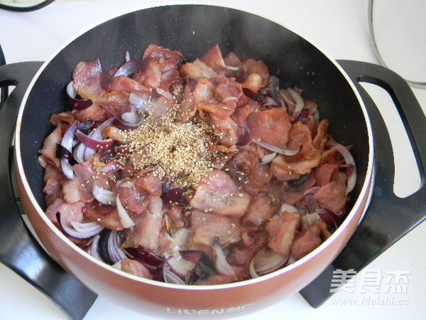 Roasted Bacon with Scallions recipe