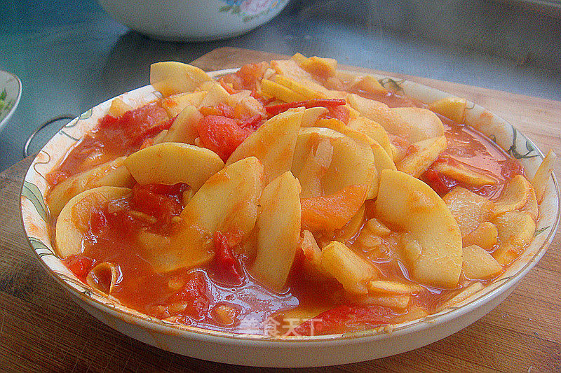 [fried Winter Squash with Tomatoes] recipe