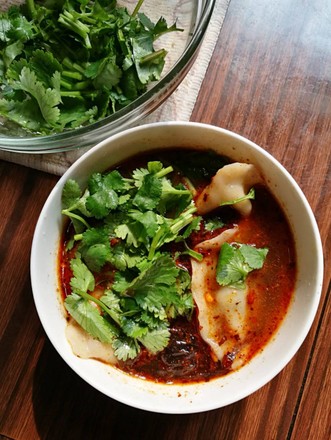 Red Oil and Sour Soup Dumplings recipe