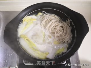 Cabbage Poached Egg Chicken Noodle Soup recipe