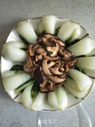 Stir-fried Mushrooms with Milk and White Rape recipe