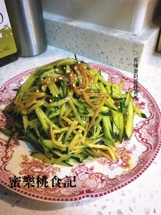 Quick Cold Dishes --- Spicy Enoki Mushroom and Cucumber recipe
