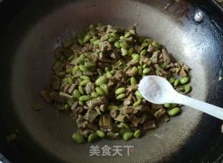 [home Cooking] Fried Edamame with Bamboo Shoots recipe