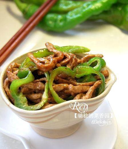 Stir-fried Shredded Pork with Green Pepper recipe