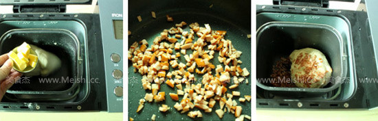 Ham Diced Savory Toast recipe
