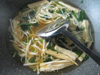 Noodle Soup with Vegetable Core and Dried Yuba recipe