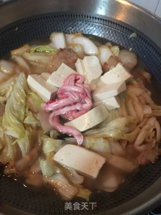 Stewed Tofu with Bone Marrow, Pork and Cabbage recipe