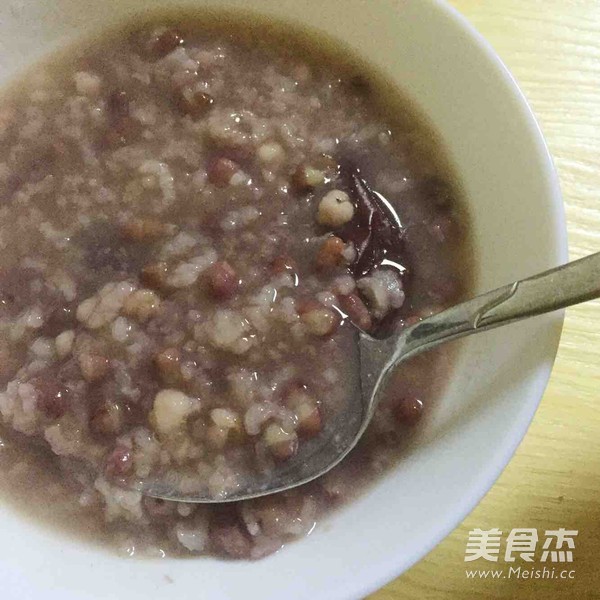 Red Bean, Barley, Red Date Congee recipe