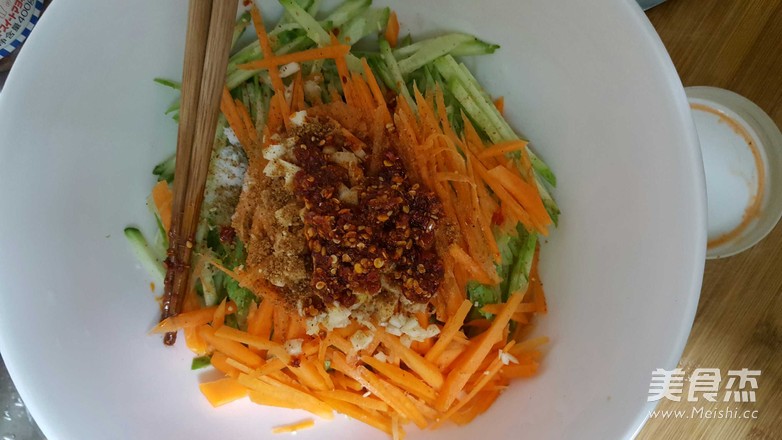 Shredded Cucumber and Carrot recipe