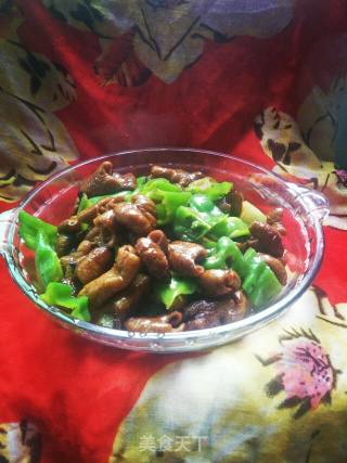 Stir-fried Fat Intestines with Green Peppers recipe