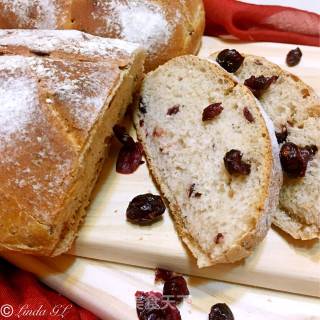 No-knead Whole Wheat Cranberry Soft European Bag recipe