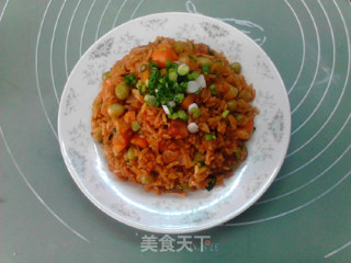 Fried Rice with Sweet and Sour Hot Sauce recipe